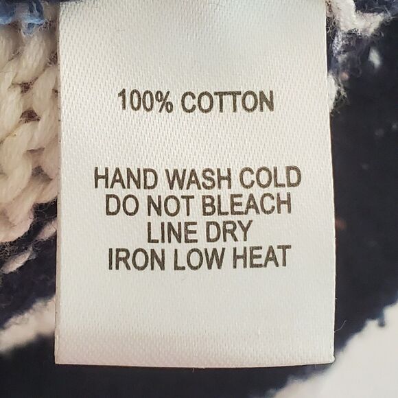 Lulus Charli Blue Striped Loose Knit Sweater Drop Shoulder Crewneck - Picture 10 of 12